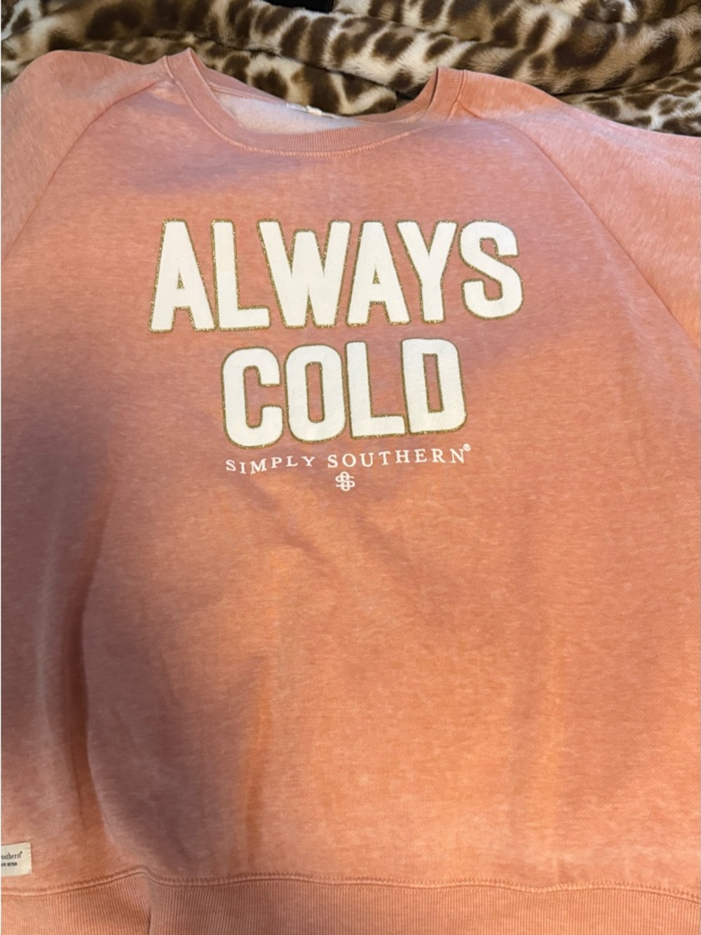Simply Southern Pink "ALWAYS COLD" Crewneck Sweatshirt